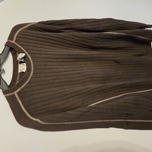 Zara Brown Ribbed Sweater